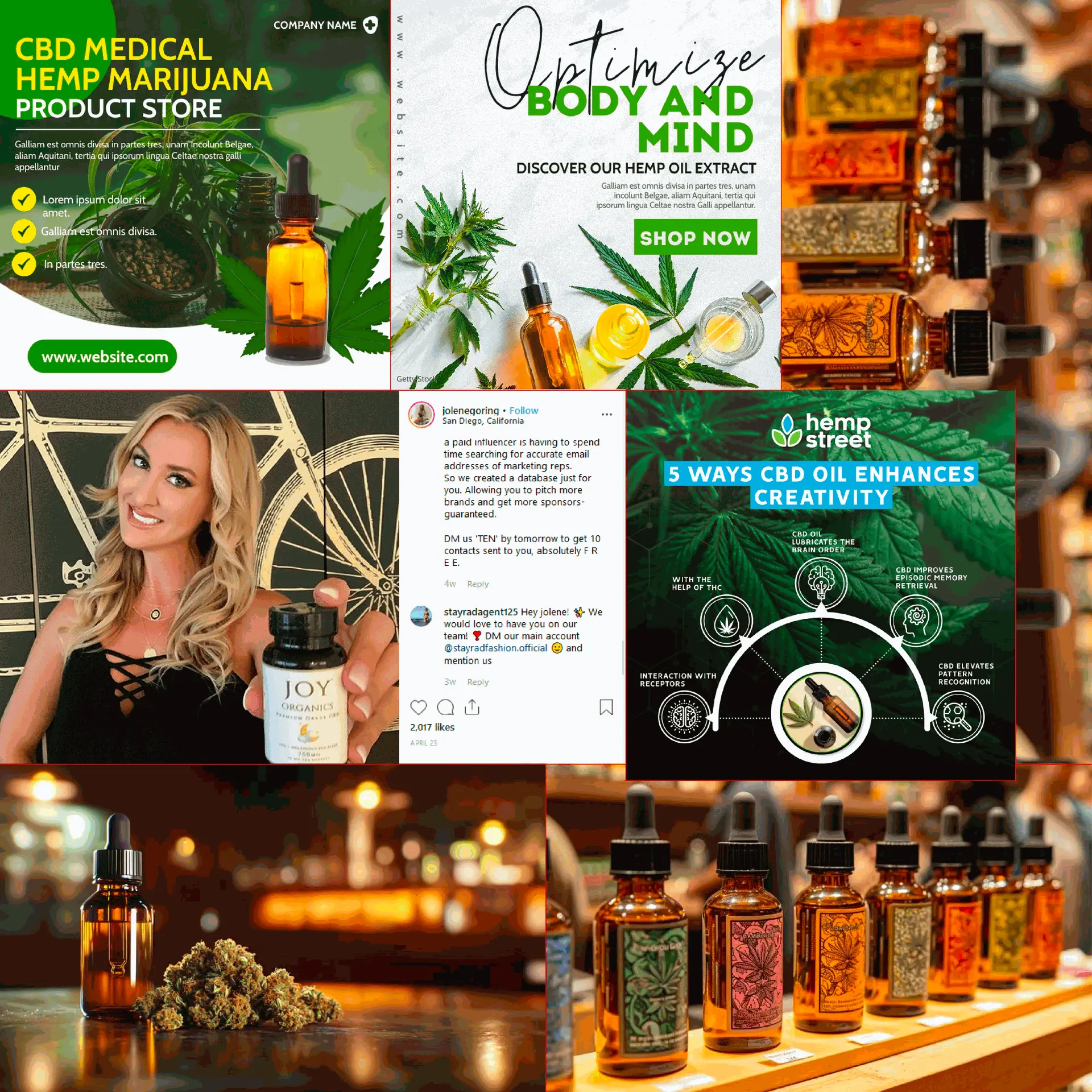Social media post for cbd brand